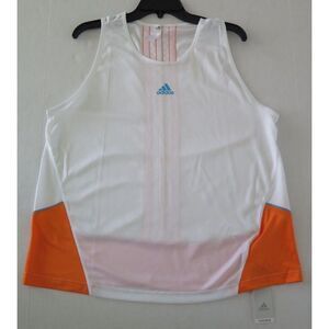 adidas HF5521 Women's Sz M White/Tennessee Orange 365 Women in Power Tank Top